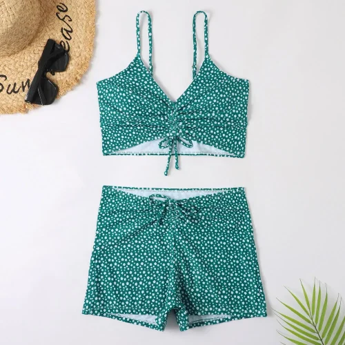 High Waist Bikini Swimsuit Women 2023 Push Up Bikini Floral Swimsuit Print Bikini boxers Swimwear Swim Trunks Bathing Suit - Image 4